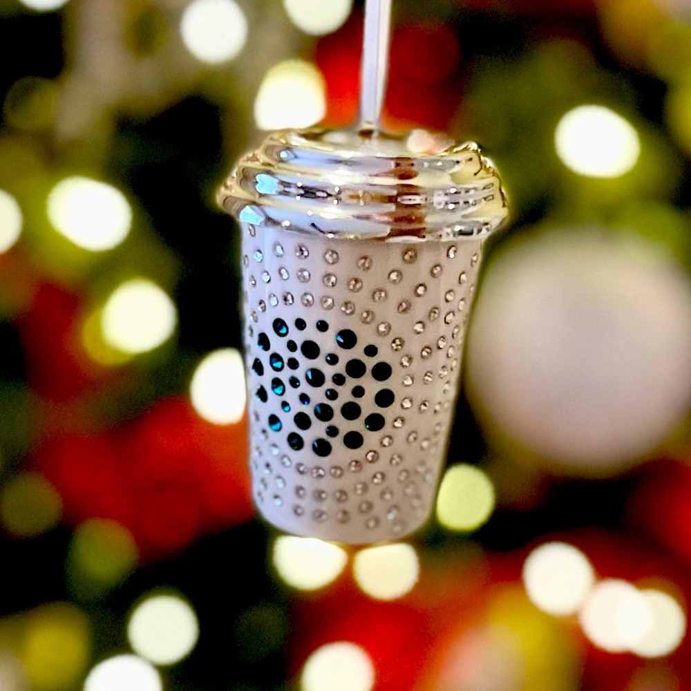 Ltd Edition Starbucks ornament adorned w/ Swarovski crystals